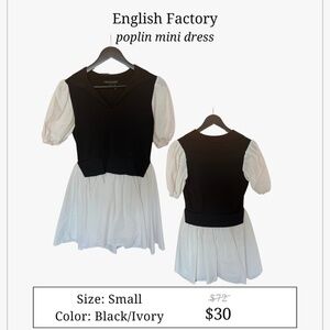 English Factory poplin mini dress